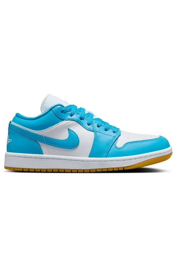 Women's Jordan 1 Low White/DK Powder Blue (DC0774 104) - 9