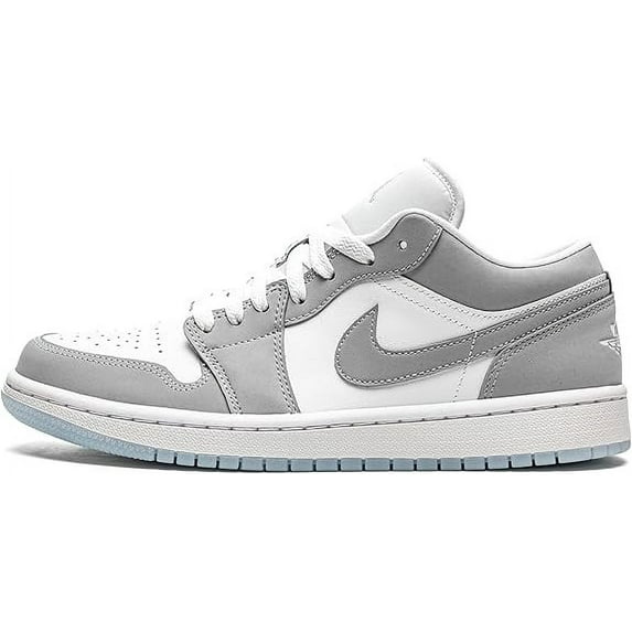 Women's Jordan 1 Low White/Wolf Grey-Aluminum (DC0774 105) - 7.5