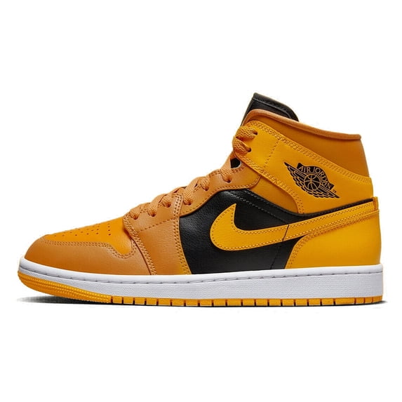 Women's Jordan 1 Mid Chutney/Taxi-Black-White (BQ6472 700) - 11.5