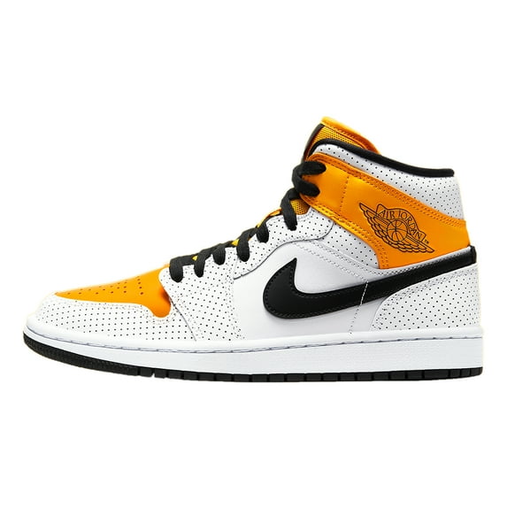 Women's Jordan 1 Mid "Laser Orange" White/Black-University Gold (BQ6472 107) - 6