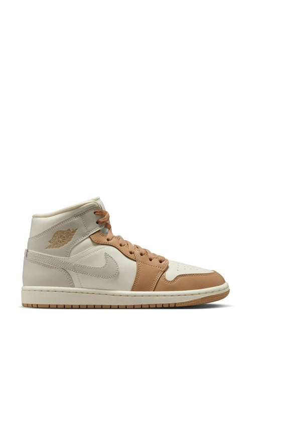 Women's Jordan 1 Mid Pale Ivory/LT Orewood BRN-Hemp (BQ6472 118) - 7