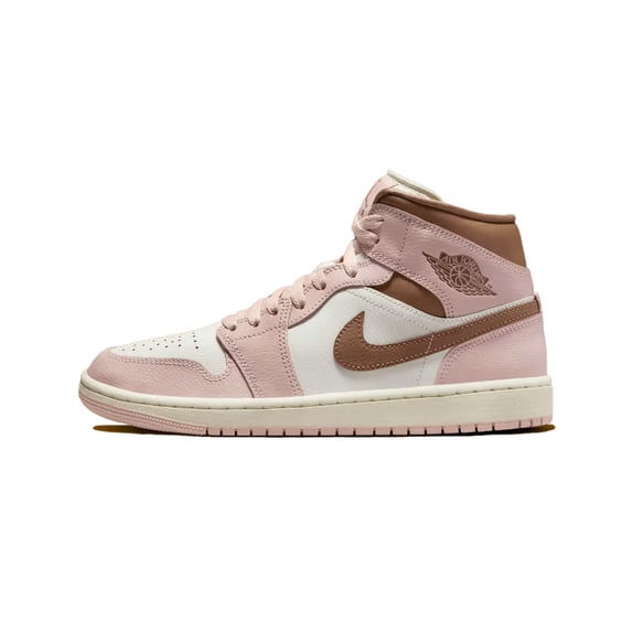 Women's Jordan 1 Mid Pink Oxford/Archeo Brown-Sail (BQ6472 620) - 8.5