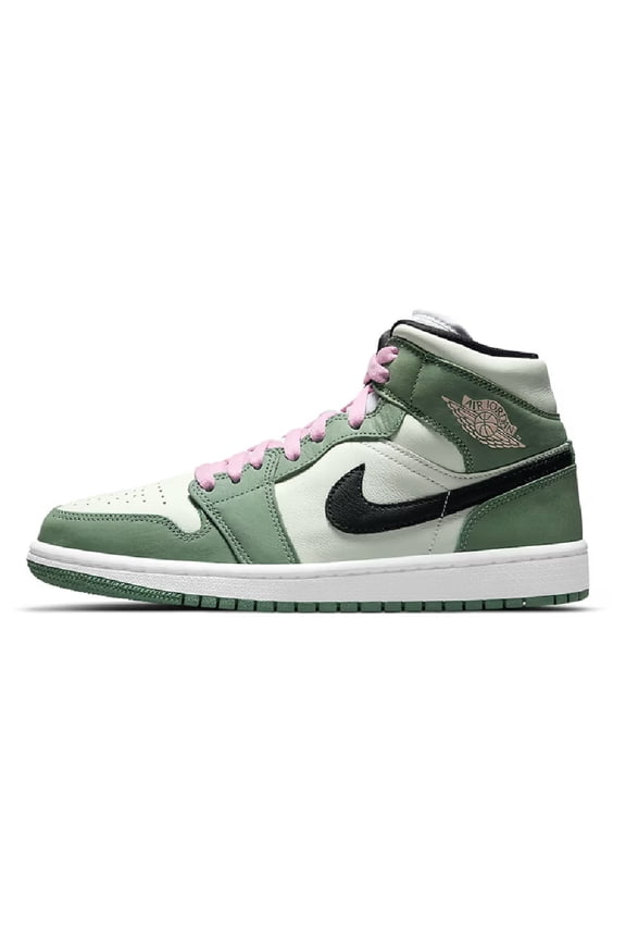 Women's Jordan 1 Mid SE Dutch Green/Black-Barely Green (CZ0774 300) - 8