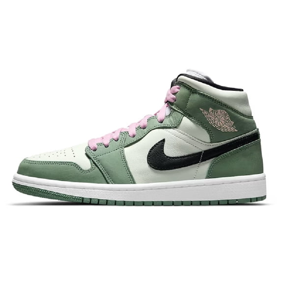 Women's Jordan 1 Mid SE Dutch Green/Black-Barely Green (CZ0774 300) - 8