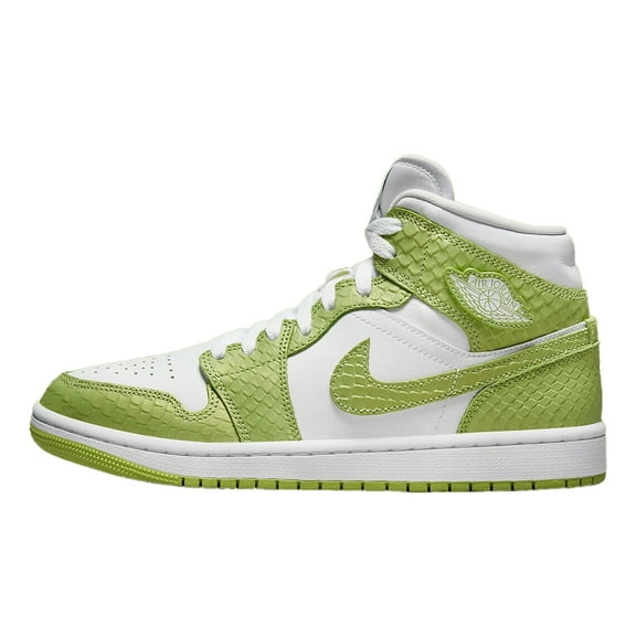 Women's Jordan 1 Mid SE "Green Phyton" Wht/Vivid Green-Wht (DV2959 113) - 11.5