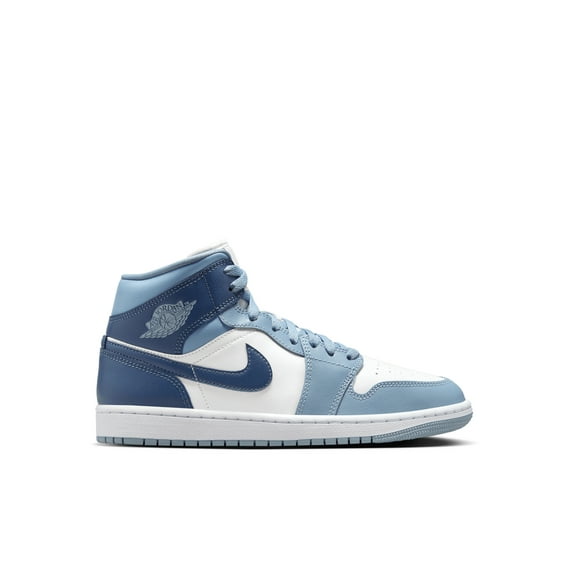 Women's Jordan 1 Mid Sail/Diffused Blue-Blue Grey (BQ6472 140) - 8.5
