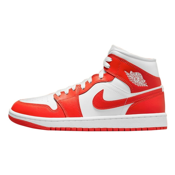 Women's Jordan 1 Mid "Syracuse" White/Habanero Red-White (BQ6472 116) - 10.5