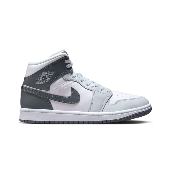 Women's Jordan 1 Mid White/Smoke Grey-Pure Platinum (BQ6472 113) - 7