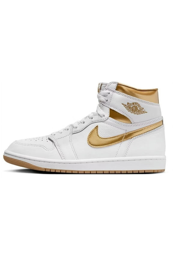 Women's Jordan 1 Retro High OG White/Metallic Gold (FD2596 107) - 10