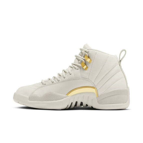 Women's Jordan 12 Retro Phantom/Metallic Gold-White (FD9101 007) - 6.5