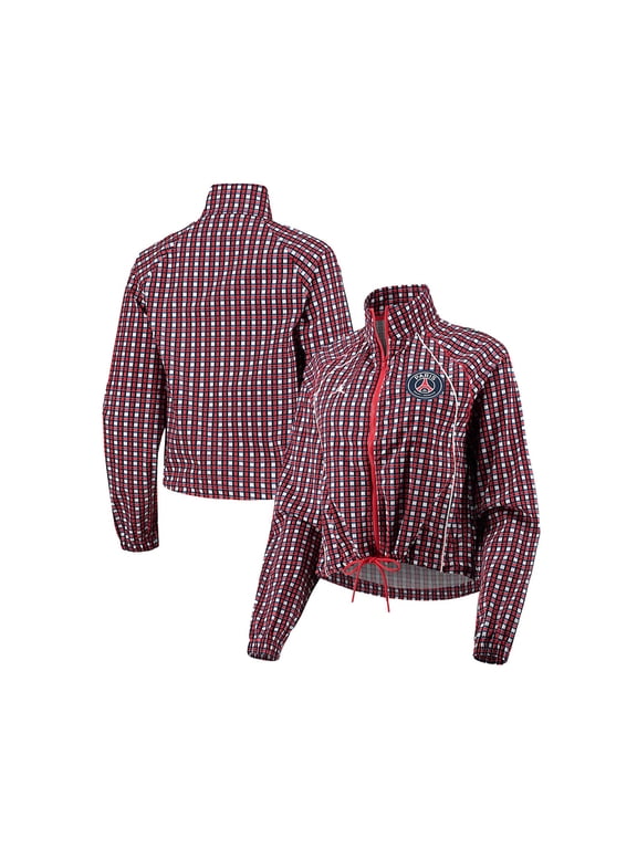 Women's Jordan Brand Red Paris Saint-Germain Raglan Full-Zip Woven Jacket