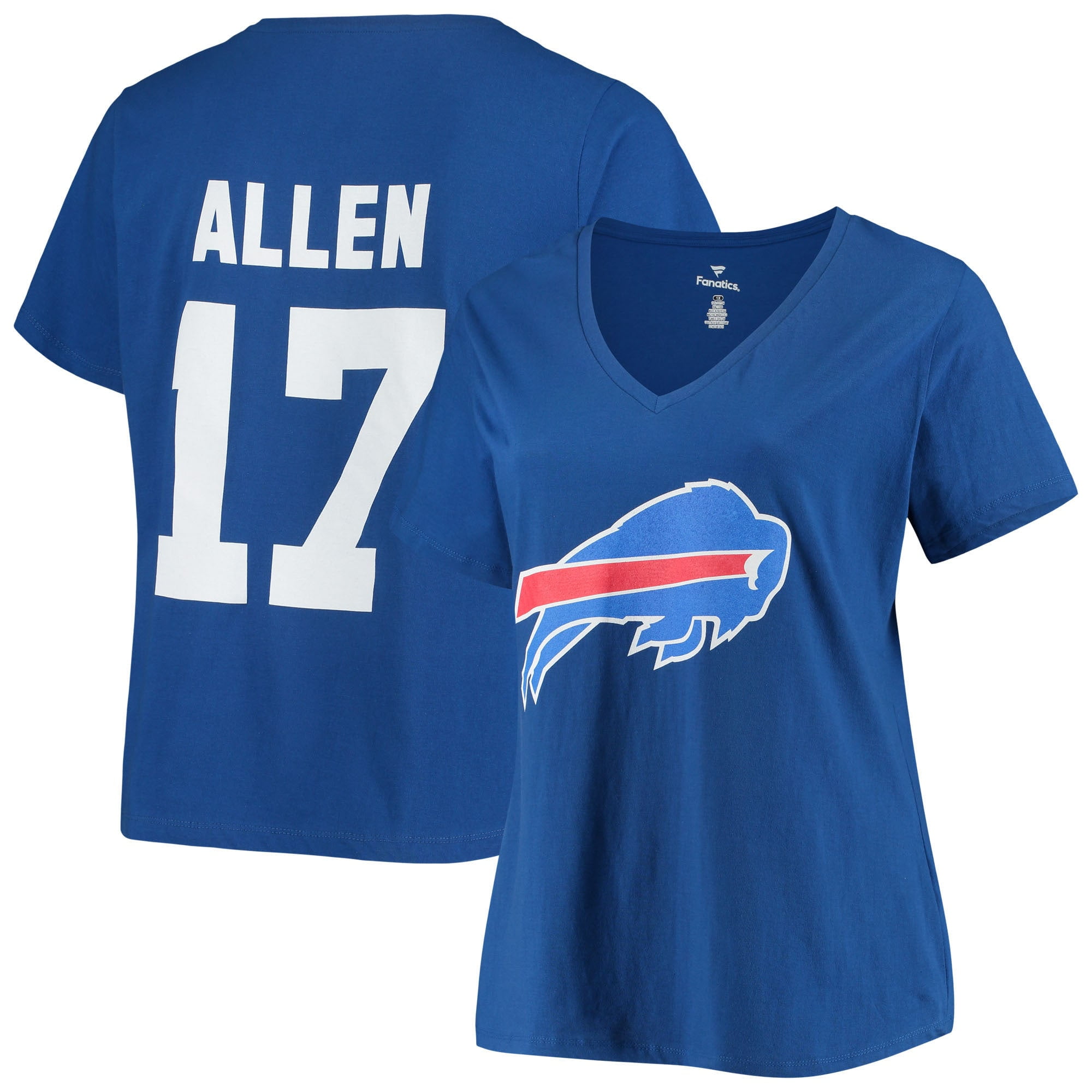 Women's Josh Allen Royal Buffalo Bills Plus Size Fair Catch Name ...