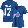 thumbnail image 1 of Women's Fanatics Josh Allen Royal Buffalo Bills Plus Size Name & Number V-Neck T-Shirt, 1 of 3