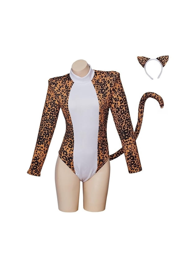 Women's Josie Style Jumpsuit Leopard Print Bodysuit for Performance and Events