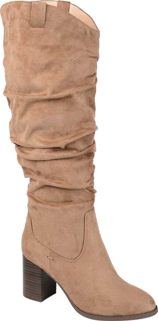Women's Journee Collection Aneil Wide Calf Knee High Slouch Boot Taupe