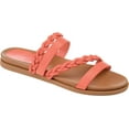 thumbnail image 1 of Women's Journee Collection Colette Strappy Slide Coral Faux Leather 6 M, 1 of 7