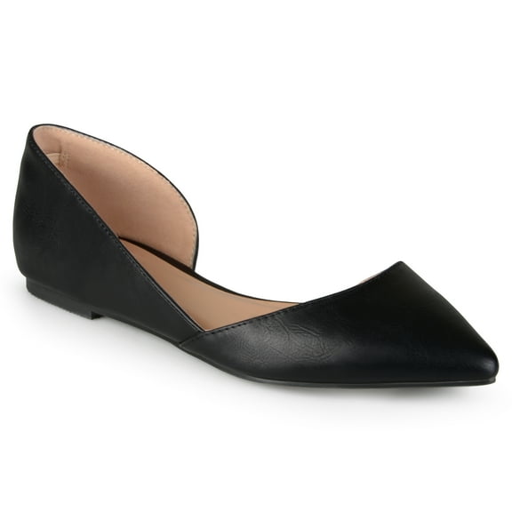 Journee Womens Cortni Slip On Pointed Toe D'Orsay Flats, Widths Available