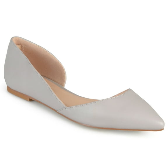 Journee Womens Cortni Slip On Pointed Toe D'Orsay Flats, Widths Available