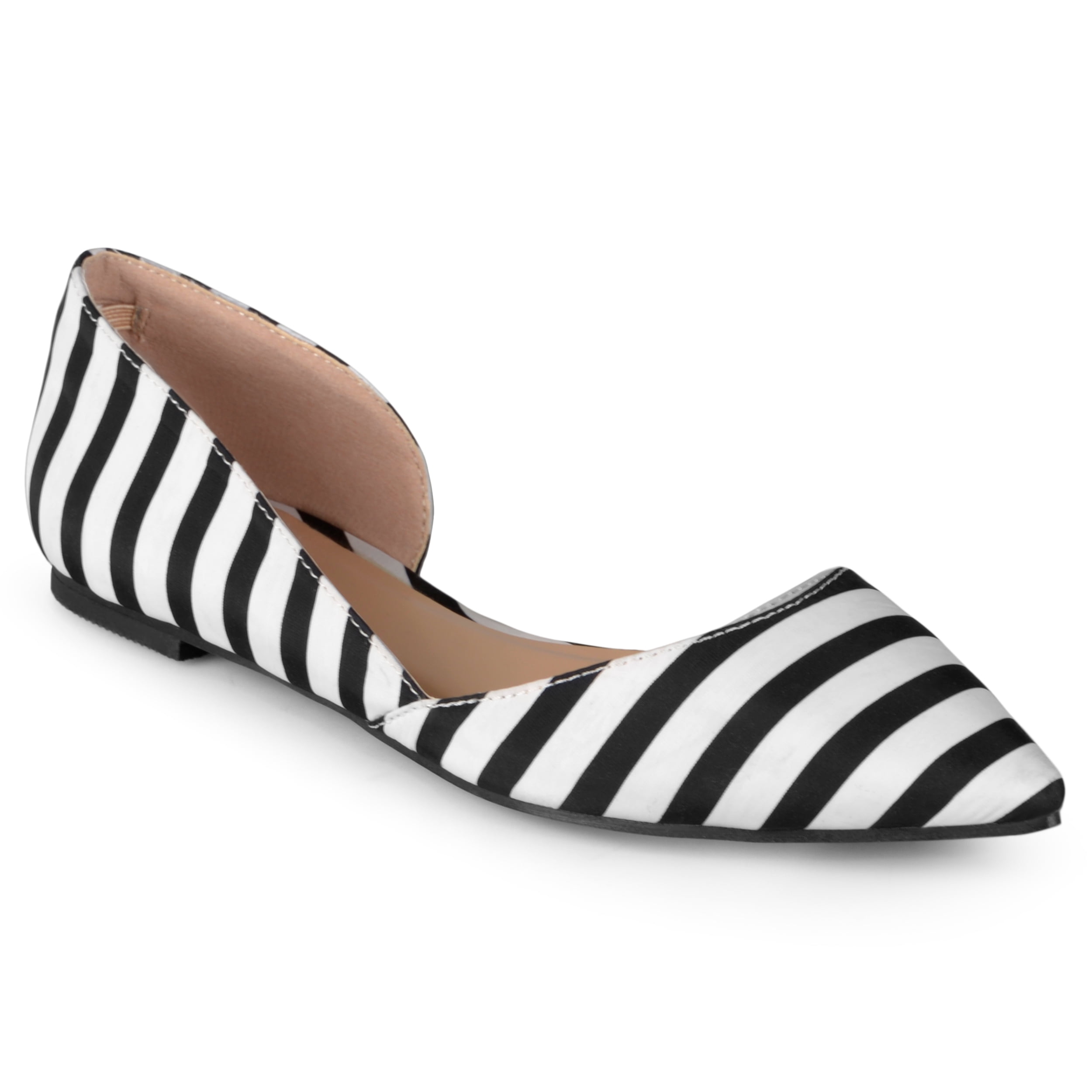 Journee Womens Cortni Slip On Pointed Toe D'Orsay Flats, Widths Available
