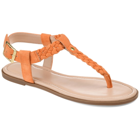 Journee Womens Genevive Ankle Strap Flat Sandals