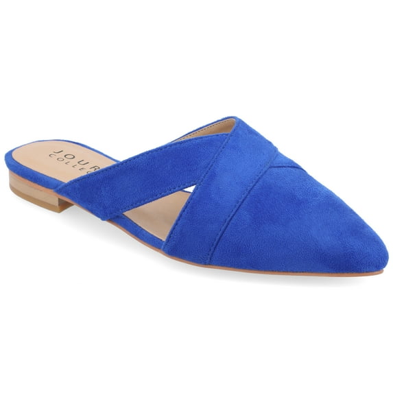 Journee Womens Giada Slip On Almond Toe Mules Flats