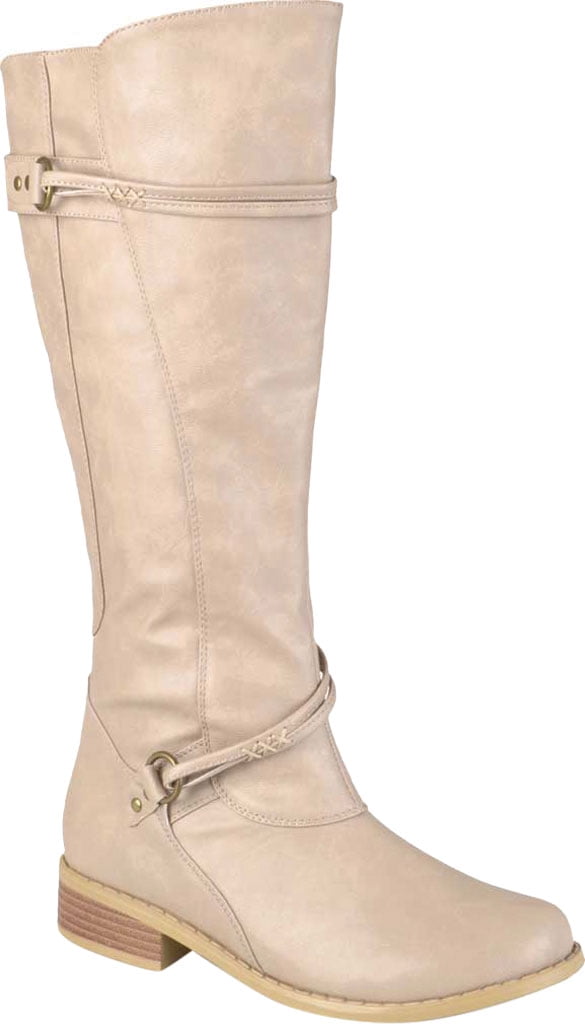 Women's Journee Collection Harley Wide Calf Knee High Boot Stone Faux