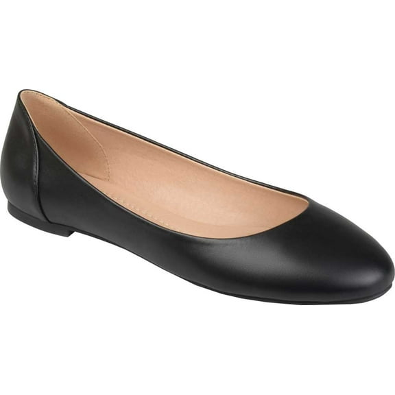 Women's Journee Collection Kavn Ballet Flat Black Faux Leather 8.5 M