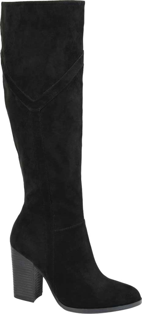 Women's Journee Collection Kyllie Extra Wide Calf Knee High Boot Black Faux Suede 8 M