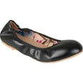 thumbnail image 1 of Women's Journee Collection Lindy2 Ballet Flat Black Faux Leather 10 M, 1 of 5