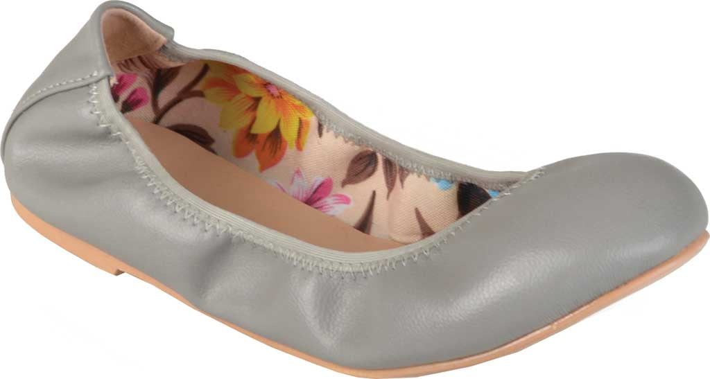 Women's Journee Collection Lindy2 Ballet Flat Grey Faux Leather 7 M