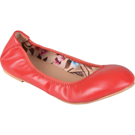 Women's Journee Collection Lindy2 Ballet Flat Red Faux Leather 6 M