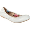 thumbnail image 1 of Women's Journee Collection Lindy2 Ballet Flat White Faux Leather 7 M, 1 of 5