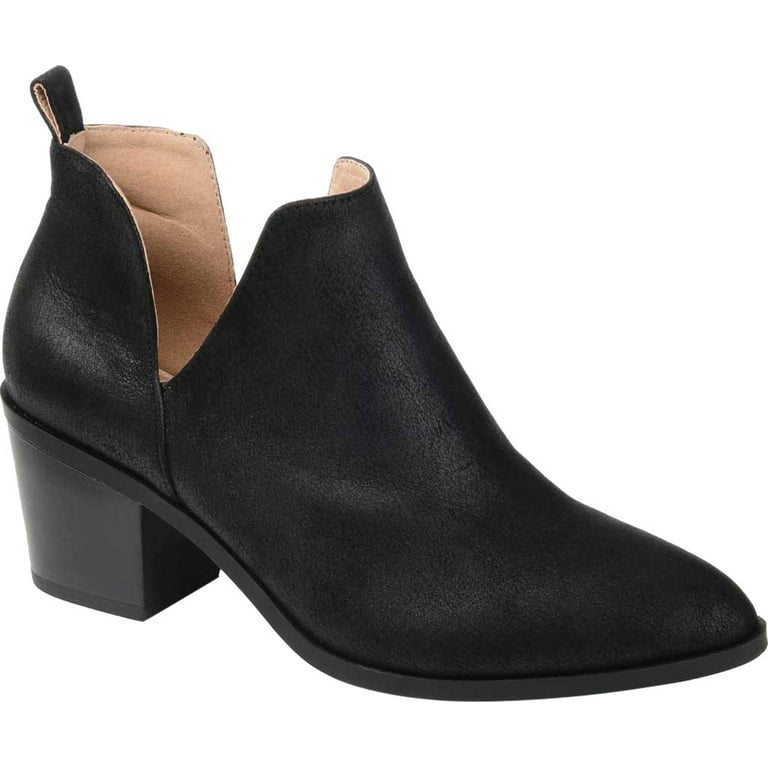 Black suede cut out ankle boots 2025