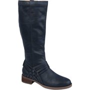 Women's Journee Collection Meg Extra Wide Calf Knee High Boot Navy Faux Suede 6.5 M