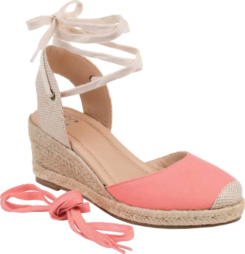 Coral espadrilles wedges sale