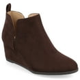 thumbnail image 1 of Journee Womens Mylee Pull On Wedge Booties, Widths Available, 1 of 11