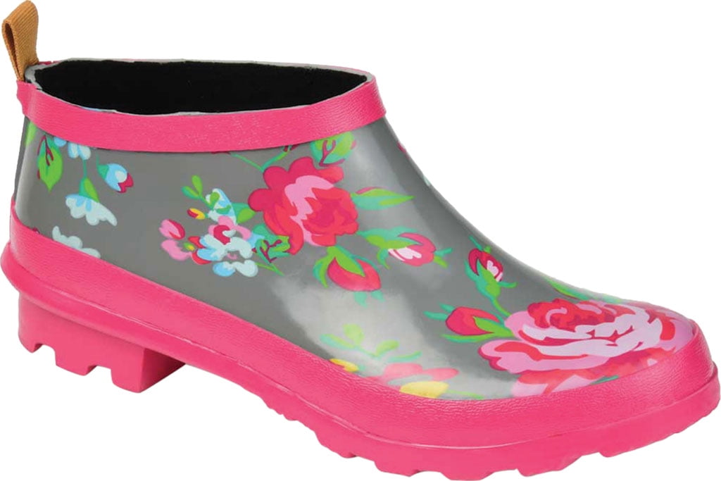 Women's Journee Collection Rainer Rain Boot Grey Floral Rubber 9 M