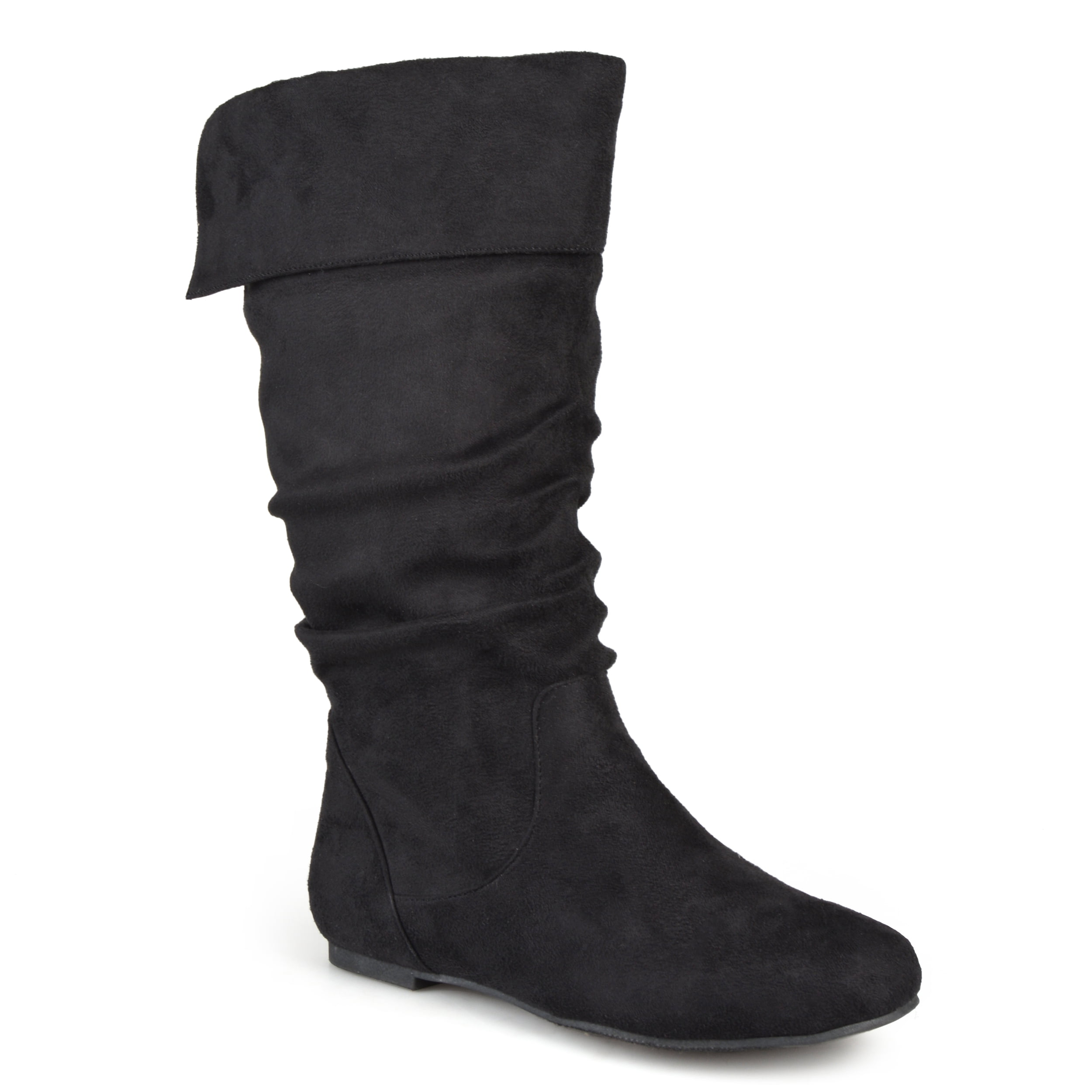 Journee Womens Shelley-3 Wide Calf Round Toe Mid Calf Boots