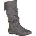 thumbnail image 1 of Women's Journee Collection Shelley-3 Wide Calf Knee High Slouch Boot Grey Faux Suede 7 M, 1 of 5