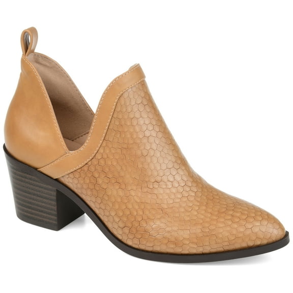 Journee Womens Terri Pull On Stacked Heel Booties