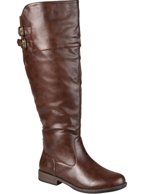 Women's PU Leather Western Cowboy Ankle Boots - Stacked Block Heel, Zip Up, Pointy Toe For Fall & Winter