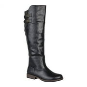 Journee Collection Womens Tori Stacked Heel Riding Boots, Calf Widths Available