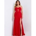 thumbnail image 1 of Women's Jovani Prom 2026 Dress Strapless Cut Out Glitter Long Evening Elegant Gown 43419 Red Size 2, 1 of 3