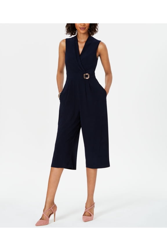 Women's Jumpsuit Navy Large Petite Cropped PL