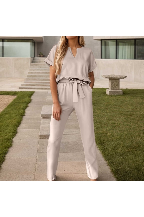 Women's Jumpsuit Short Sleeve V Neck Casual Romper Playsuit Elegant Loose Overalls For Streetwear Dating Shopping Body Suit Pack Womens Jumpsuits plus Size Sleeveless New Years Eve 2011 Olive Jumpsuit