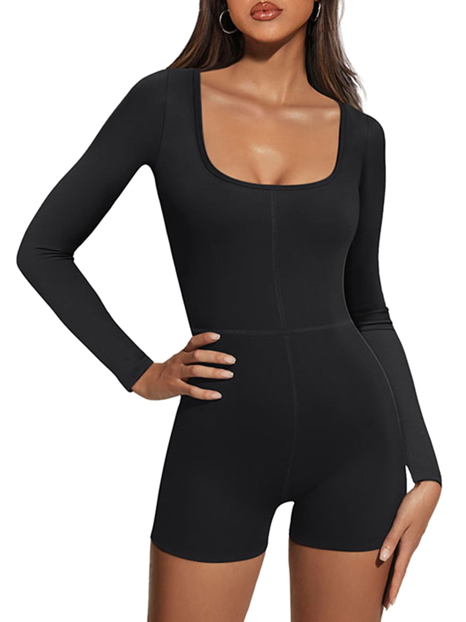 Long Sleeve Scoop Neck Leotard