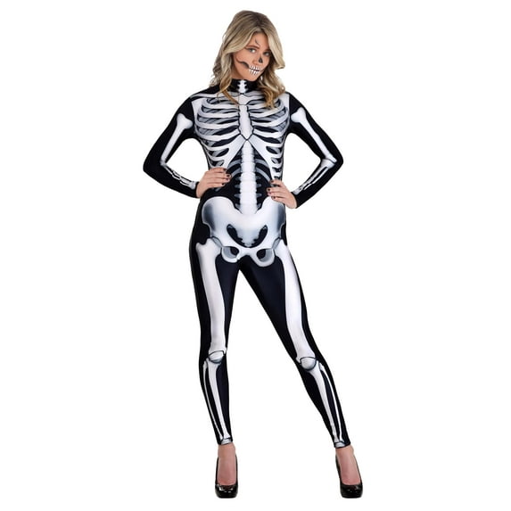 Women's Jumpsuit Skeleton Costume