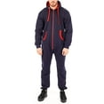 thumbnail image 1 of Men's Fleece Hooded Non Footed Playsuit Union Suit Unisex Jumpsuit Sleepwear Pajama, 1 of 2