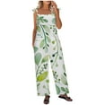 thumbnail image 1 of Women's Jumpsuits Plus Size Fashion Summer Casual Tie Shoulder Baggy Overalls with Pockets Dressy Rompers, 1 of 6
