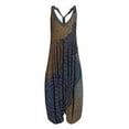 thumbnail image 1 of Women's Jumpsuits, Rompers Overalls Baggy Overalls Wide Leg Pocket Sleeveless Suspender Jumpsuit Bohemian Style Trousers, 1 of 4